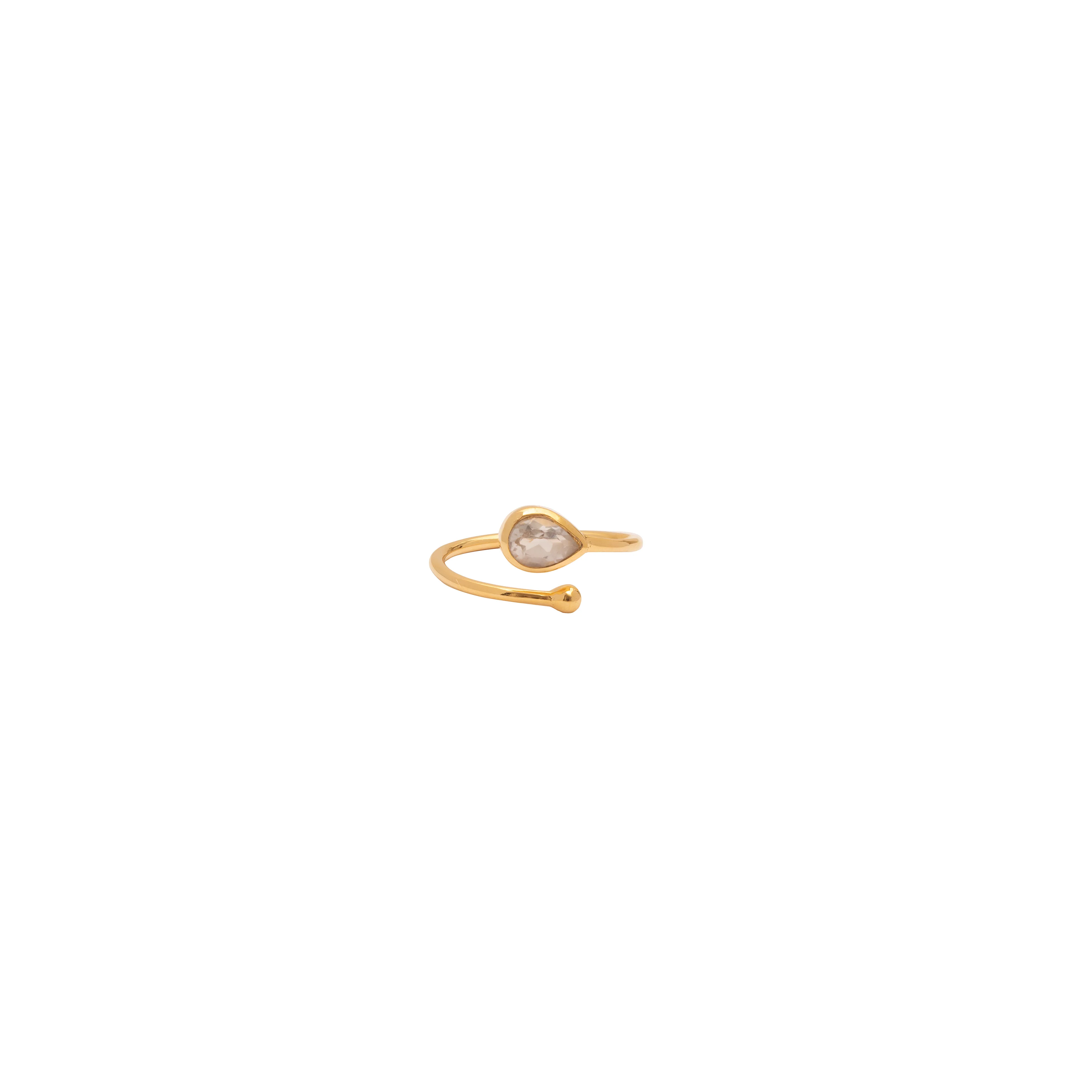 Angelica semi precious tear drop ring - Image 4
