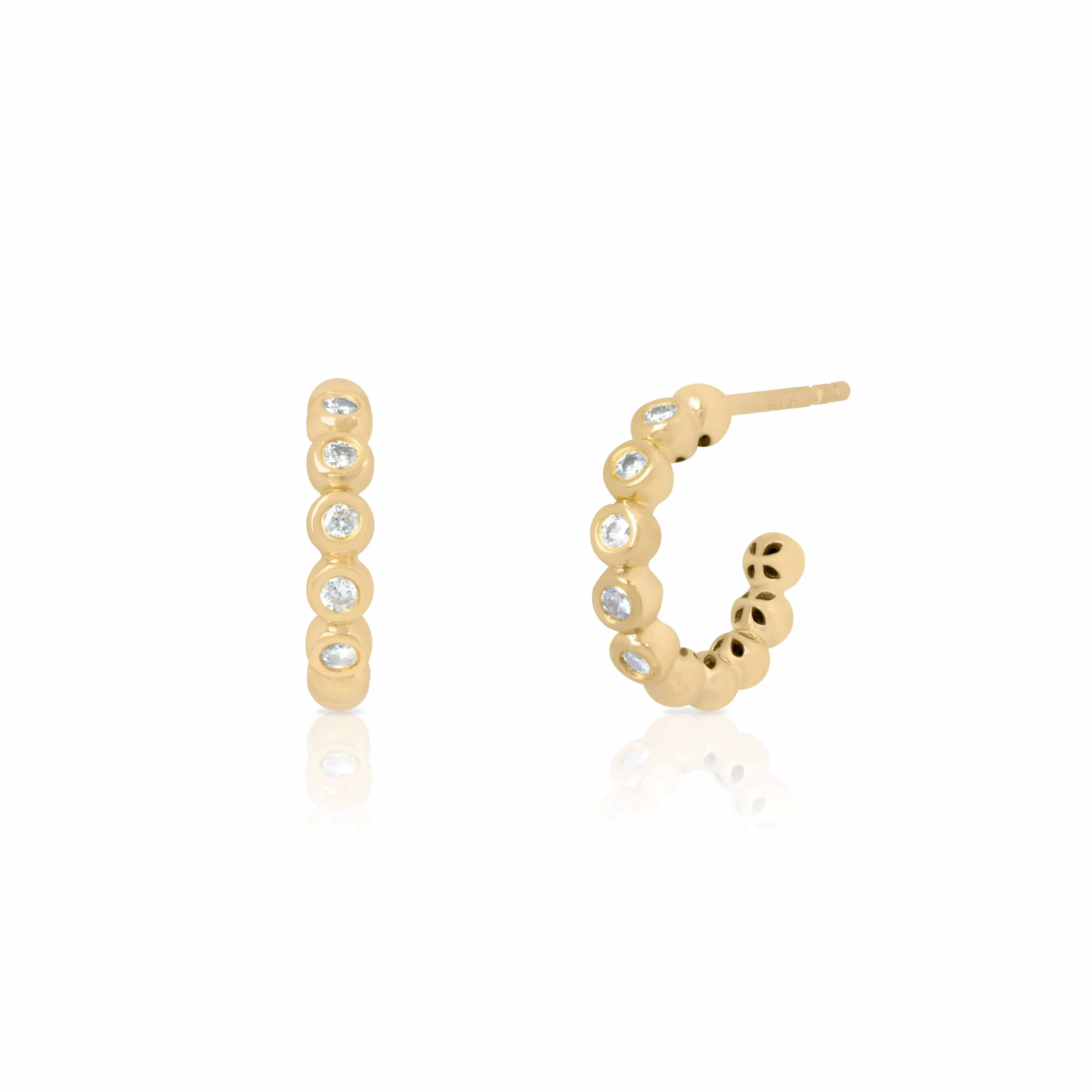 Brilliant Moissanite hoops