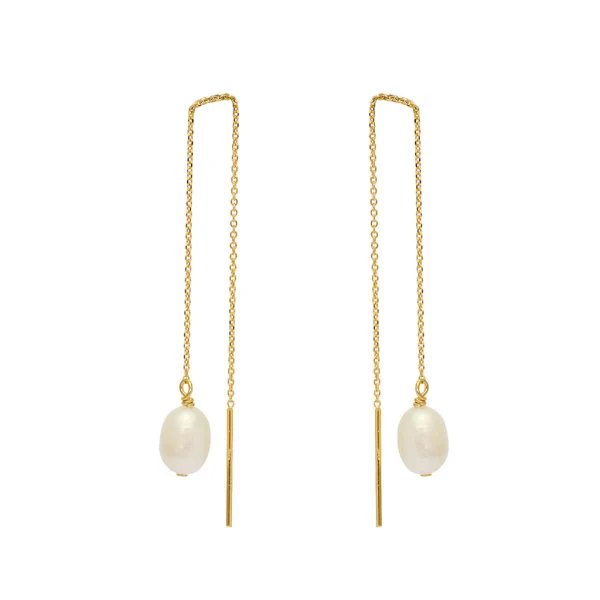 Freshwater Pearl Thread Earrings