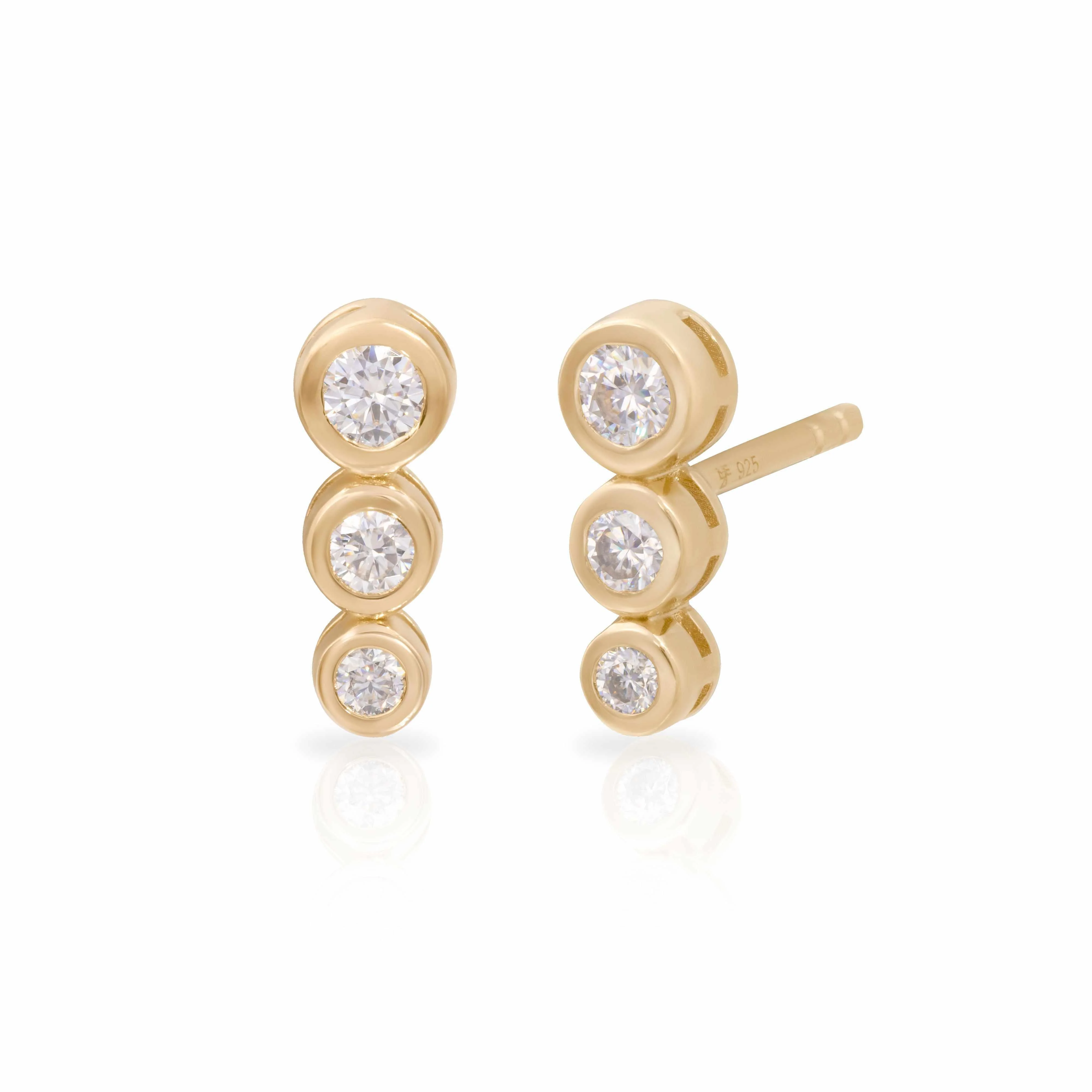 Elektra Moissanite Stud Earrings