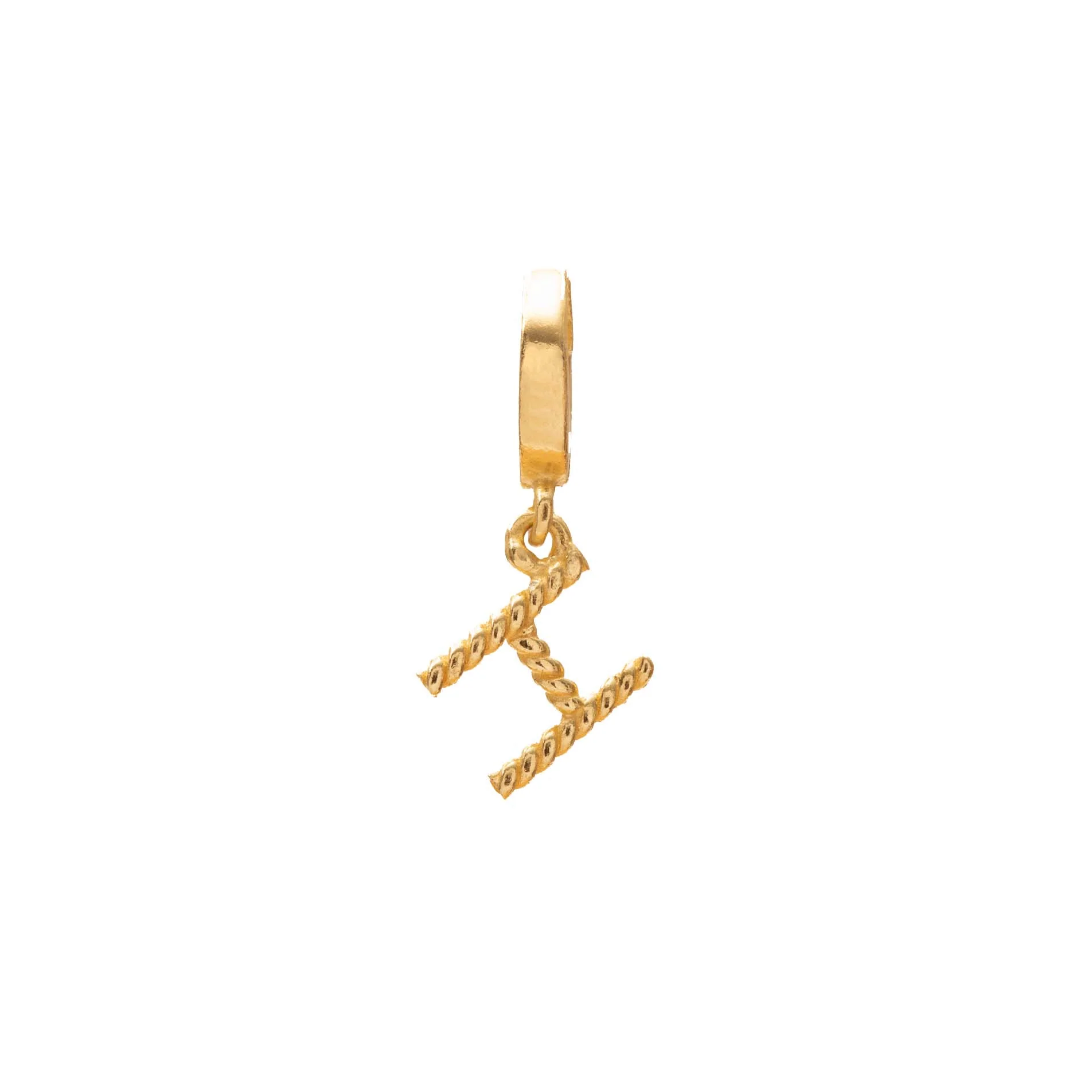 Initial small charm gold hinge pendant - Image 9