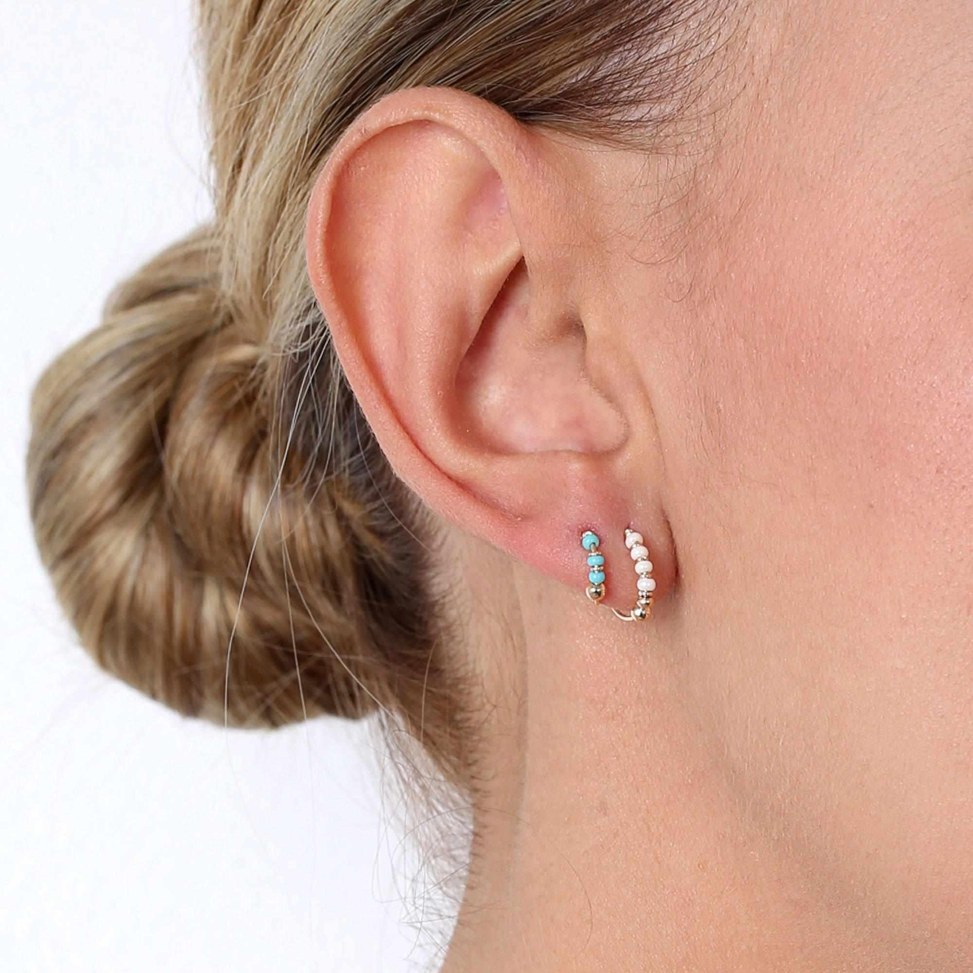 Lily gold filled small sleeper earring - Image 9