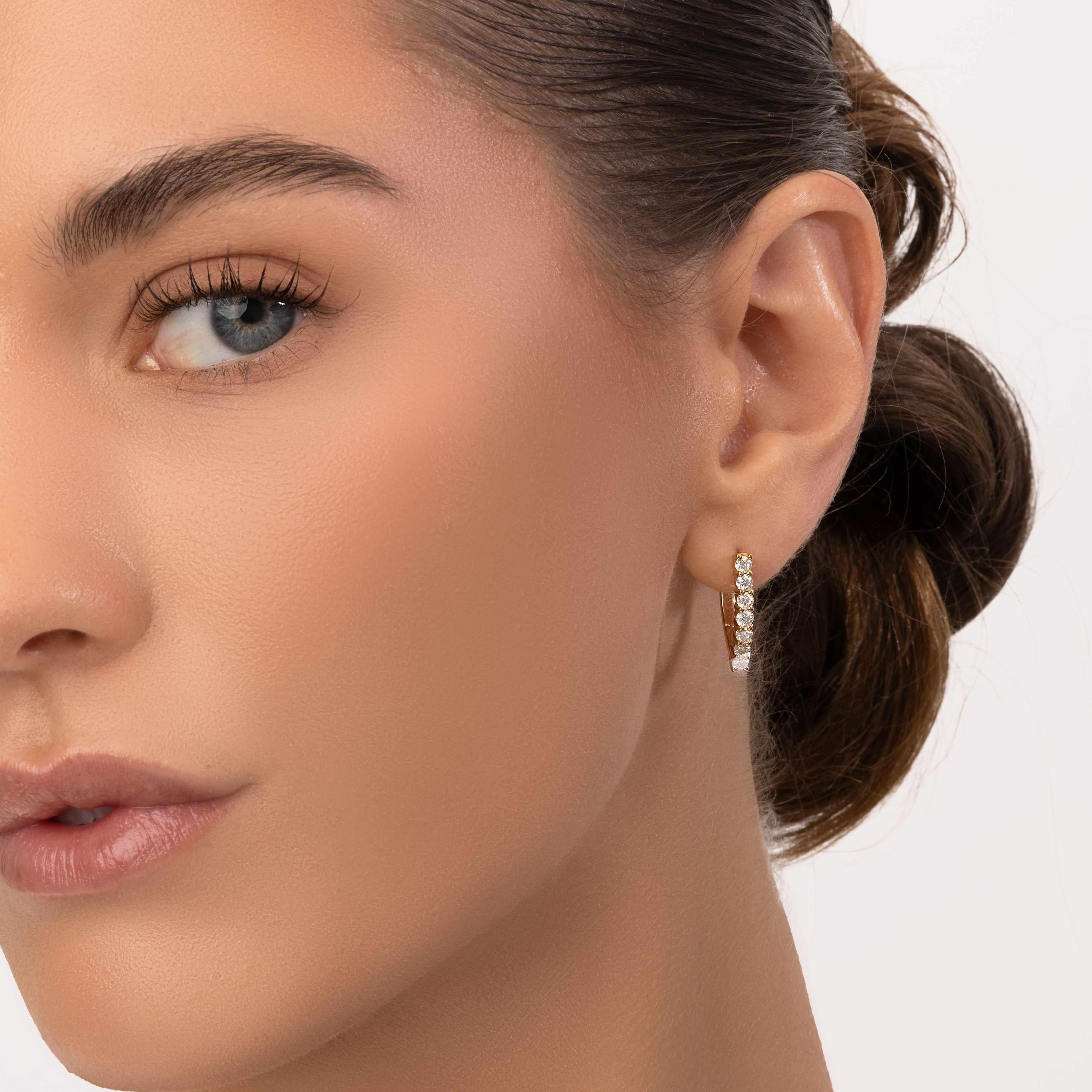 Virva Moissanite hoops - Image 2